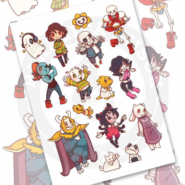 Стикеры андертейл набор