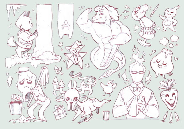 Андертейл референсы персонажей