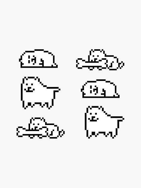 Черно белые Стикеры андертейл