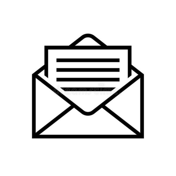 Значок почты черный