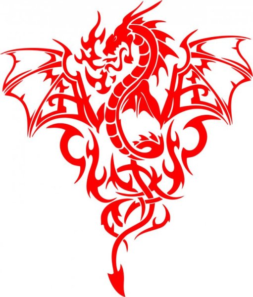 Наклейка дракон