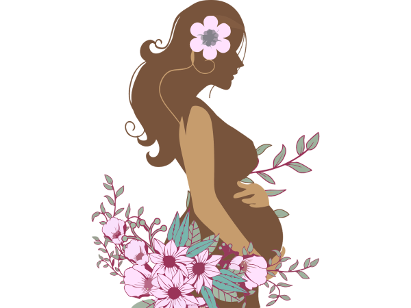 Силуэт беременной женщины