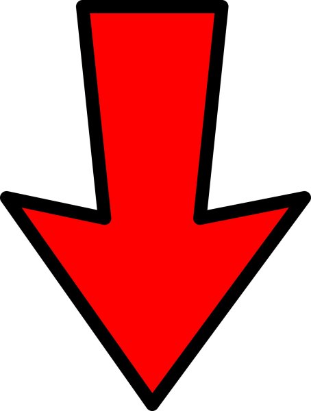 Стрелка вниз символ