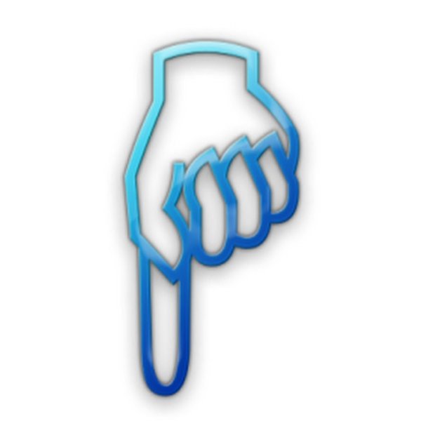 Палец указатель вниз