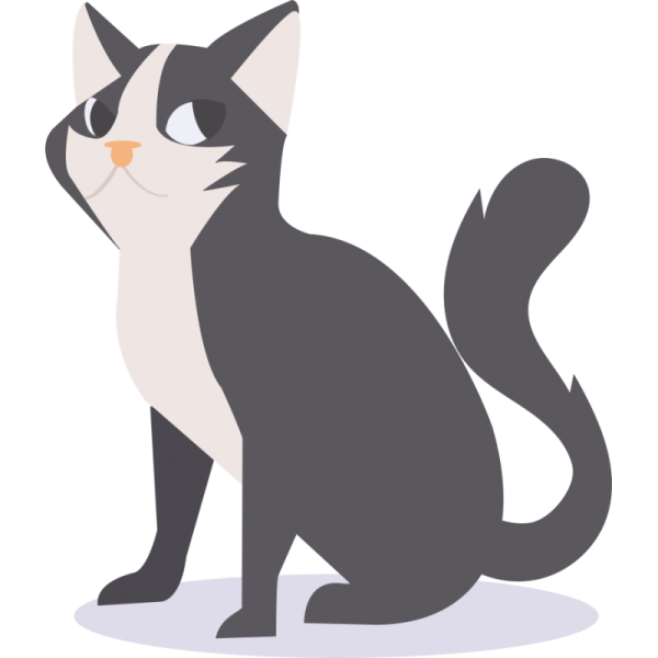 Силуэт головы кота