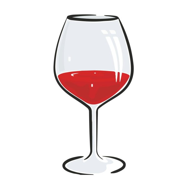 Фужер вина мультяшный