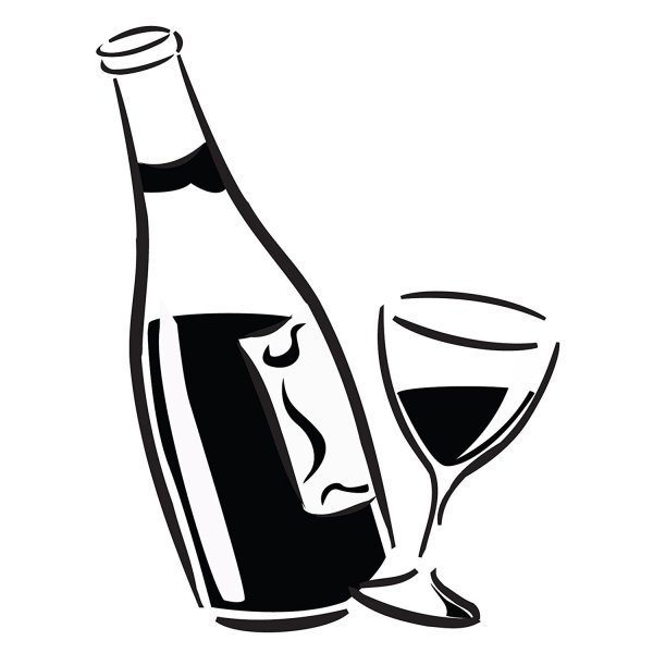 Трафарет вино