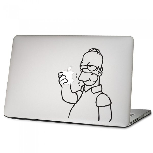 Стикер с яблоком ноутбука