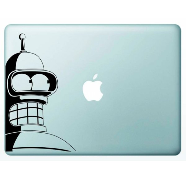 Наклейки на макбук. Бендер
