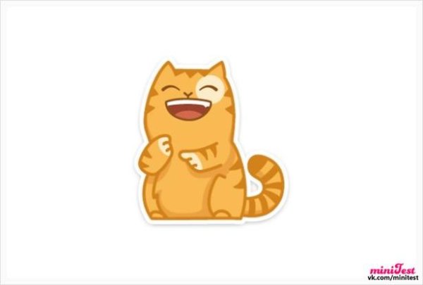Кот персик смеется