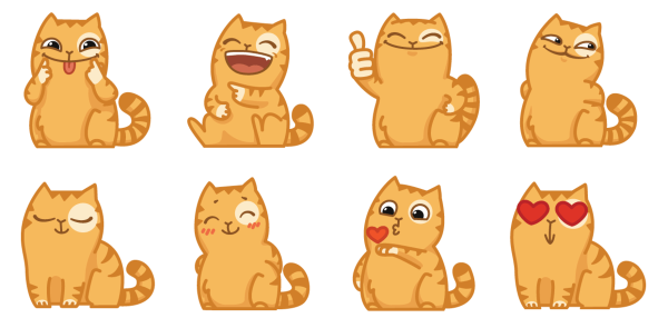 Наклейки котики