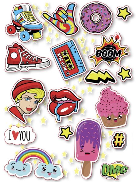 Тукан Фламинго лето Стикеры наклейки