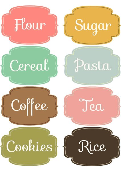 Наклейки на банки чай