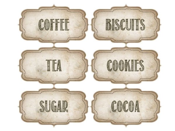 Винтажные этикетки для специй