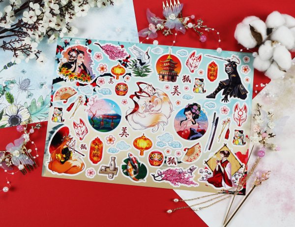 Виниловые Стикеры Геншин