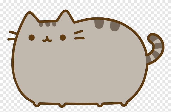 Толстый серый кот мультяшный