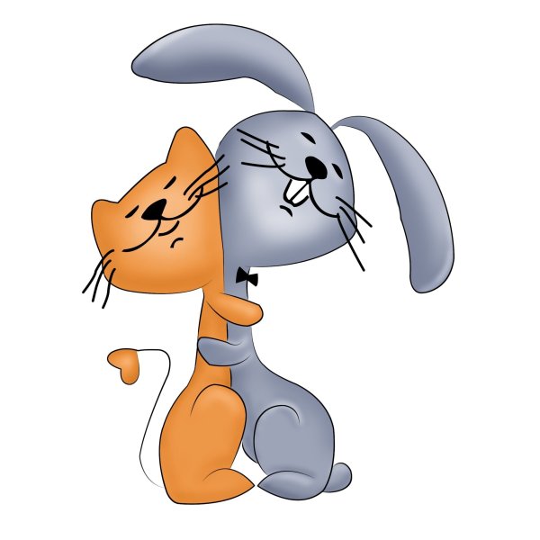 Стикер обнимашки