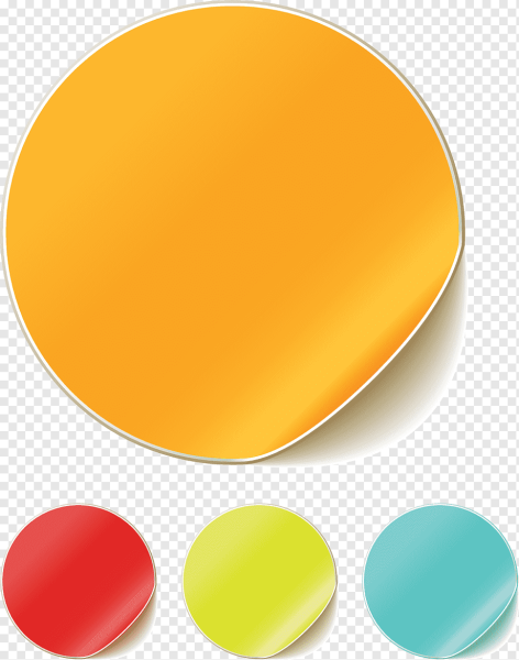 Желтый стикер круглый