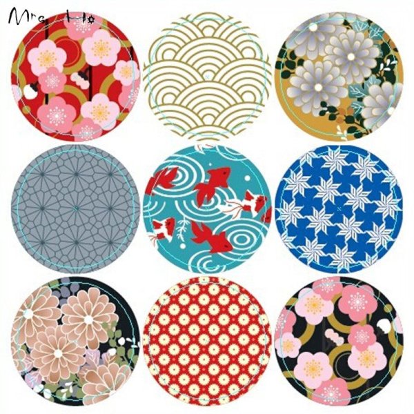 Наклейки круглые стильные