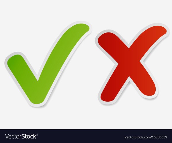 Значок галочка и крестик