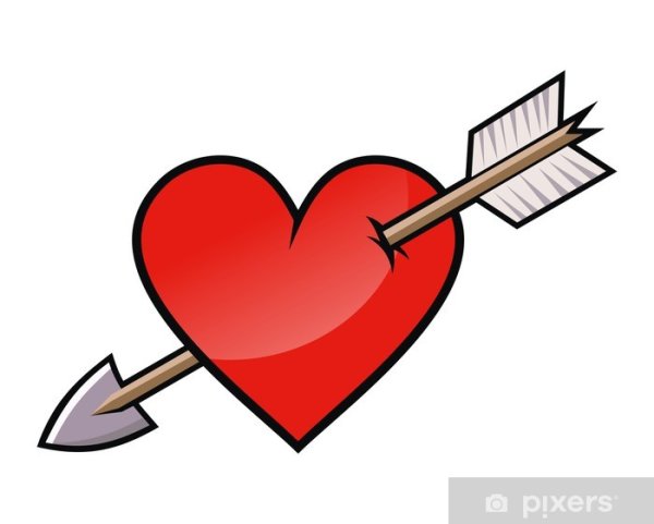 Разбитое сердце со стрелой