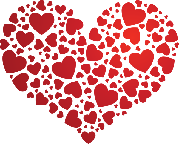 Сердце из сердечек