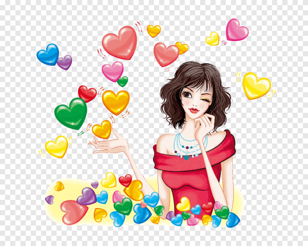 Счастливая девушка рисунок