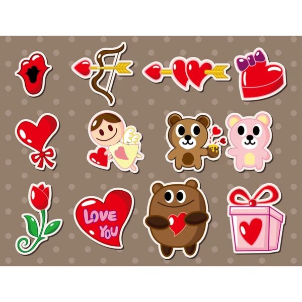 Милые Стикеры для распечатки любовь