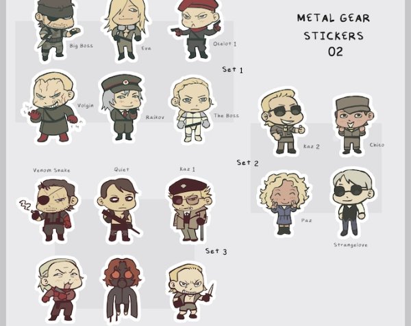 Metal Gear Стикеры TG