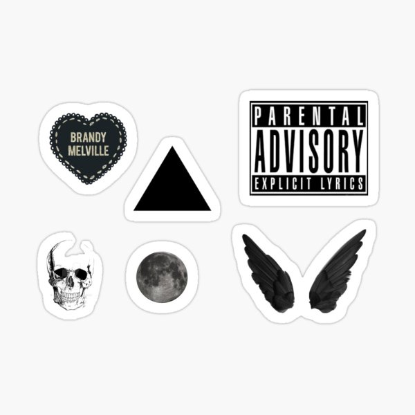 Наклейки черно белые Эстетика