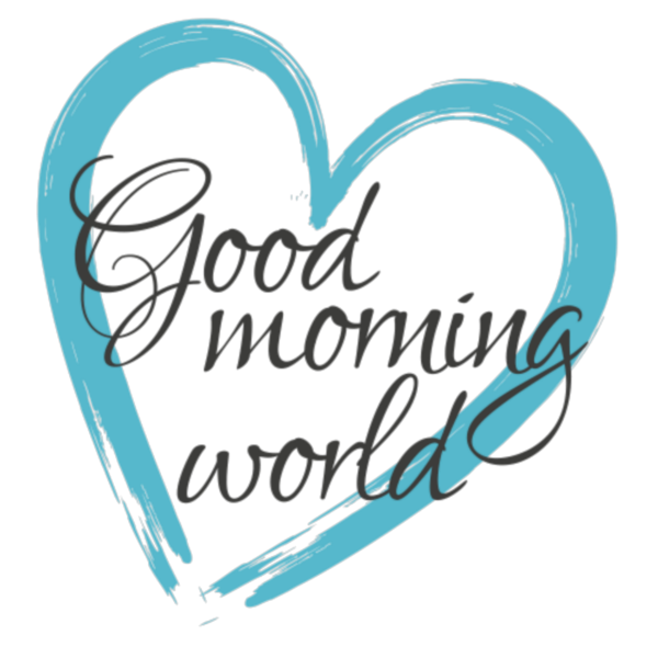 Надпись с добрым утром вектор