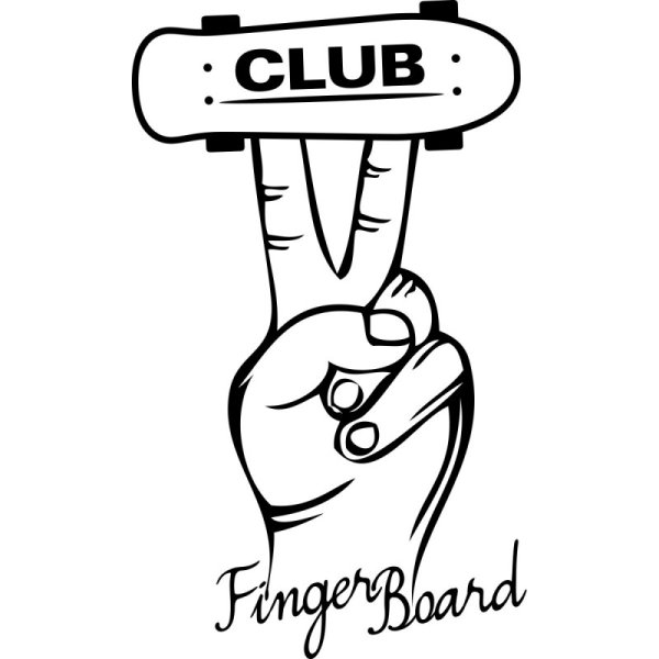 Наклейки для фингерборда черно-белые