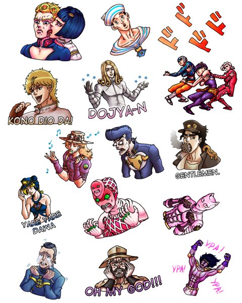 Jojo bizarre Adventure наклейки