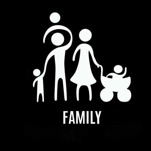 Наклейки на авто семья