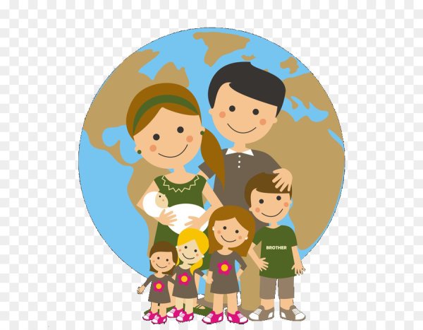 Круглое изображение семья