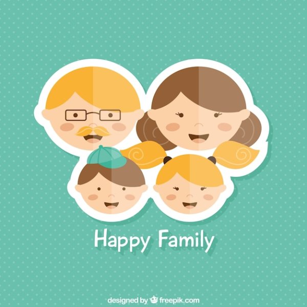 Стикер счастливая семья