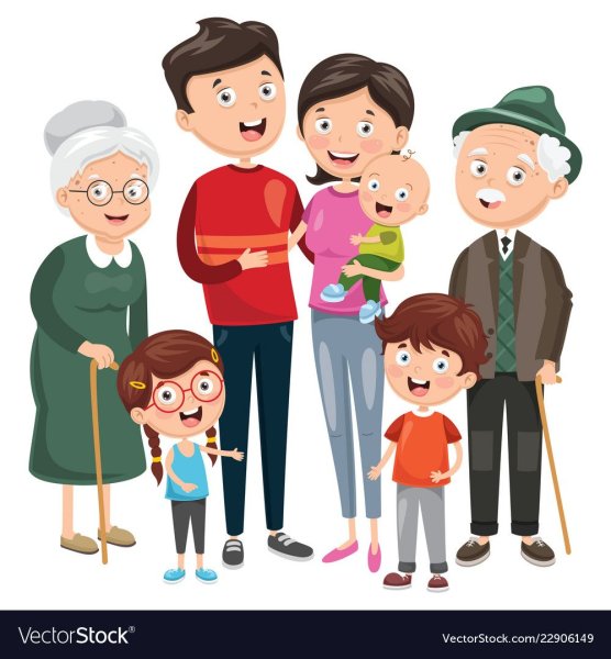 Большая семья мультяшная