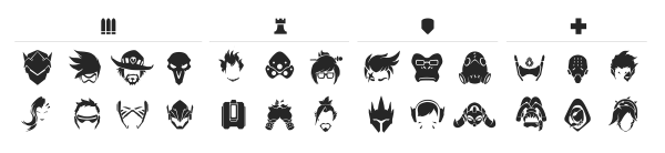 Иконки персонажей овервотч