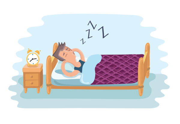 Спящий человек без фона