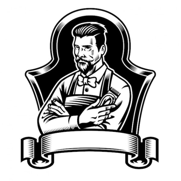Мужчина барбер рисунок