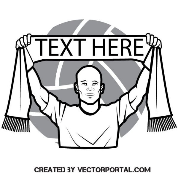 Фанат футбола vector