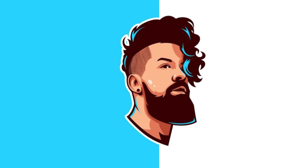 Рисуем бороду в иллюстраторе