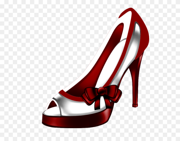 Красная женская туфля без фона