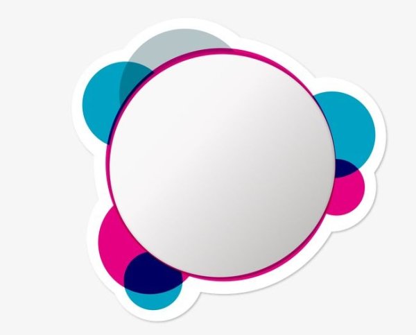 Круглая плашка для текста