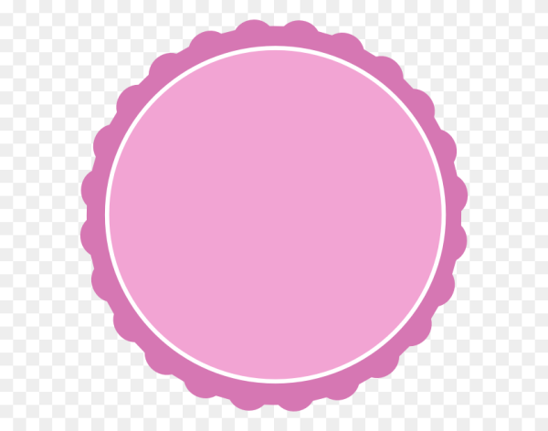 Рамка круглая розовая