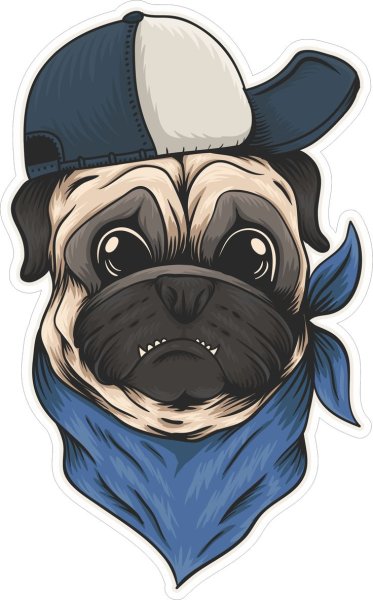 Стикеры Мопс