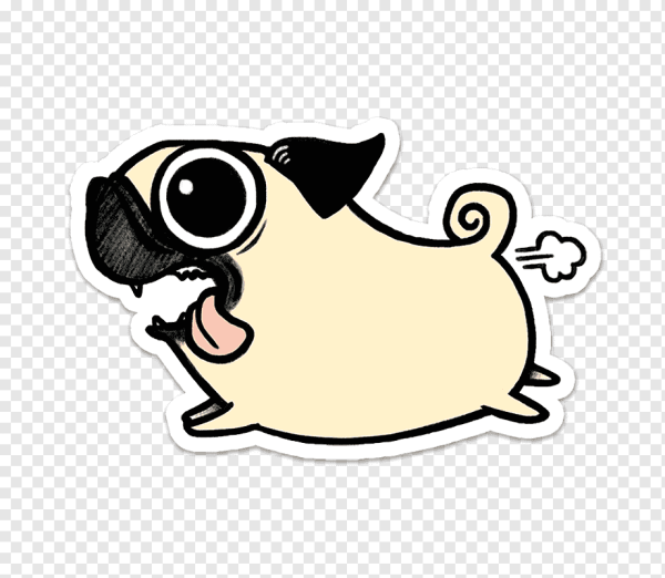 Мопс наклейка на авто