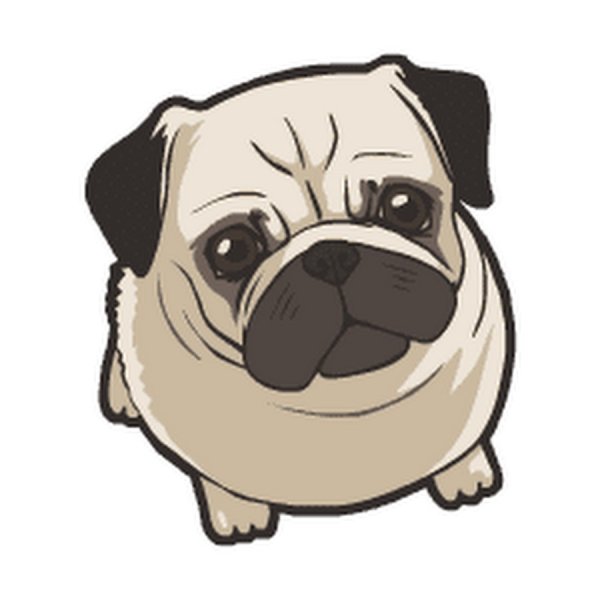 Наклейки мопсики