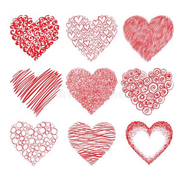 Розовые сердечки для печати