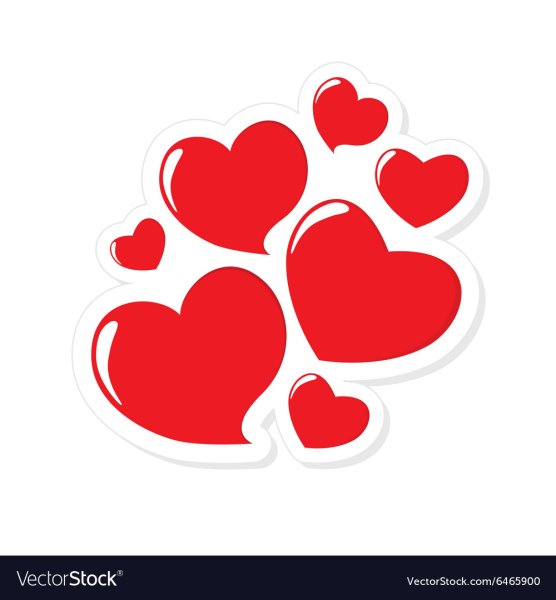 Стикеры по форме сердце